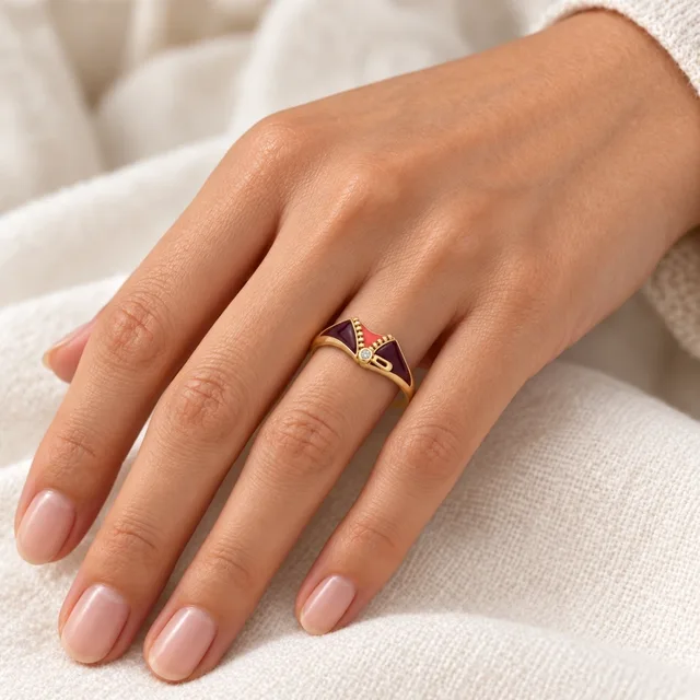 Unzip Ring, worn