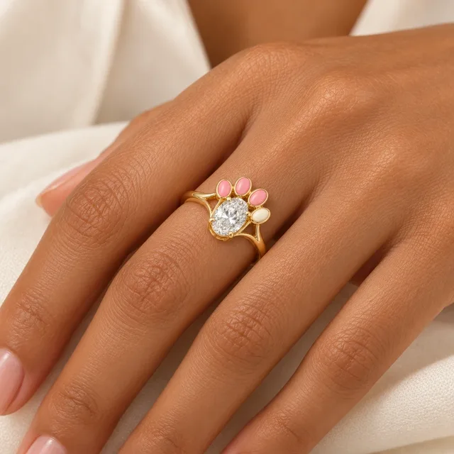 Paw Promise Ring, worn