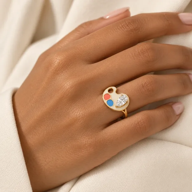 Colour Play Ring, worn