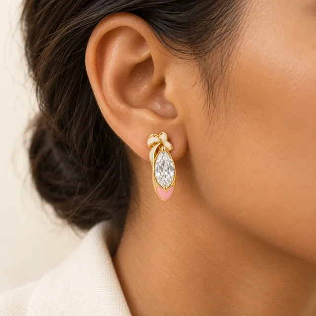 Pointe Earrings (Pair), worn