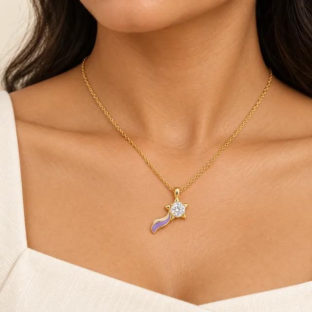 Wishline Pendant, worn