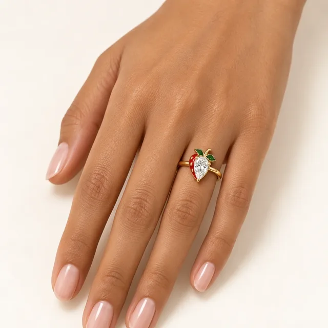 Berry Bright Ring, worn