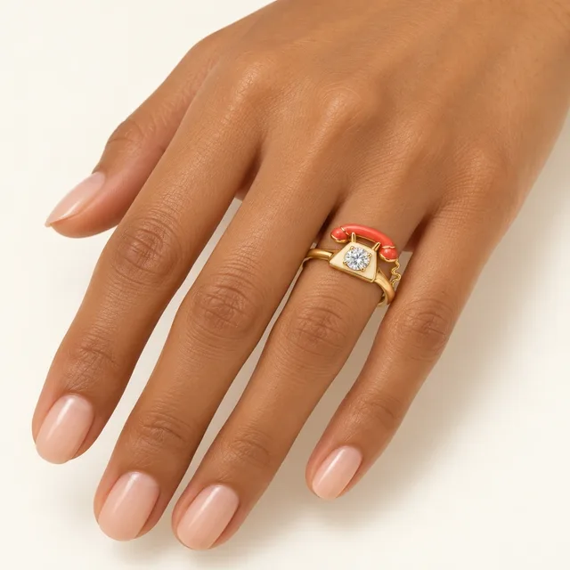 Hello Again Ring, worn