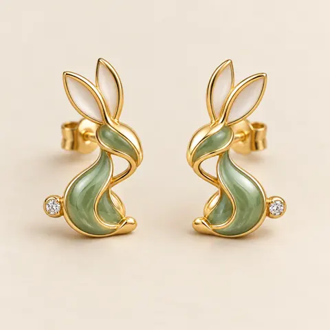 Ribbon Rabbit Earrings