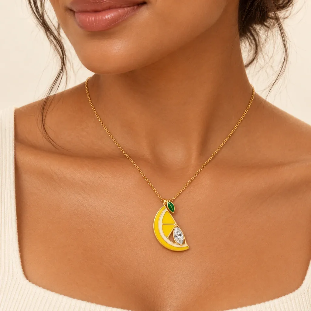 Citrus Ray Pendant, worn