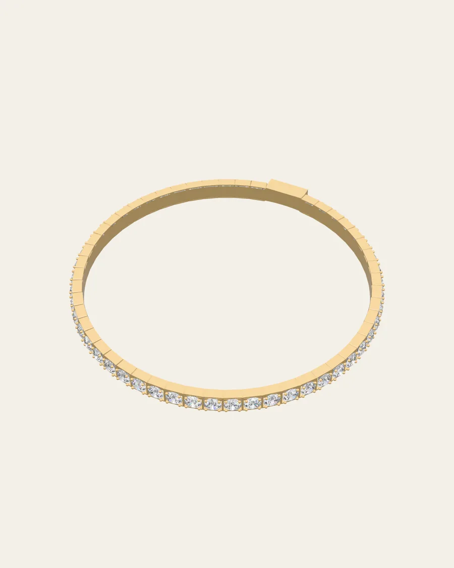 Tennis bracelet · yellow gold
